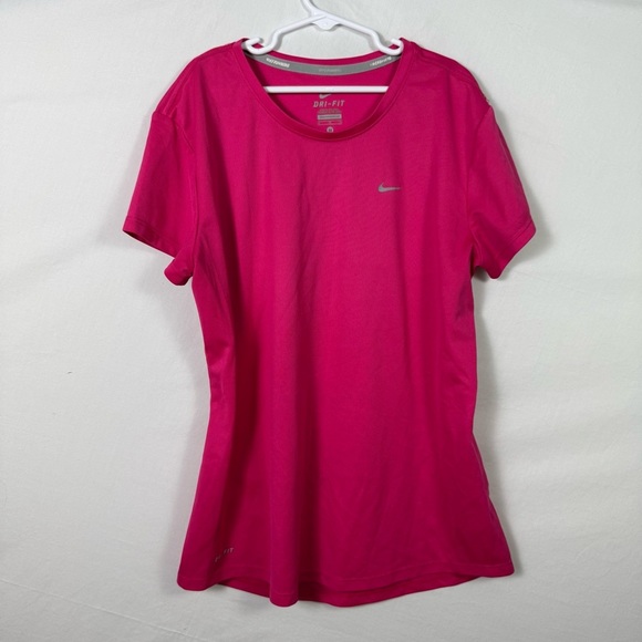Nike Dri-Fit Pink Short Sleeve Tee Girls Size M - Picture 1 of 5